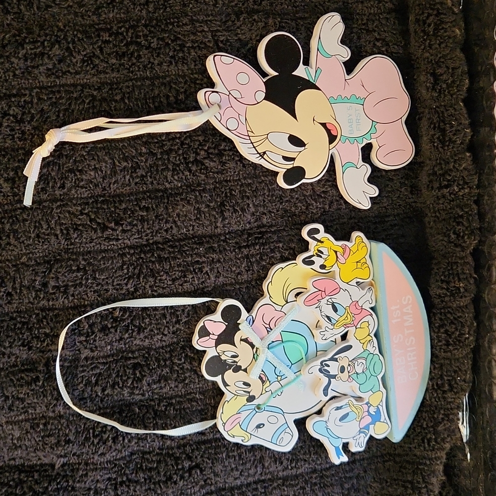 Two New Baby mini mouse decorations